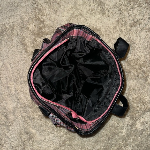 Pink plaid shoulder bag. 14” high and wide. - Picture 3 of 4